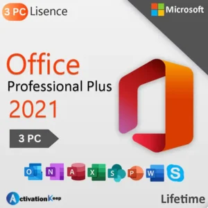 Microsoft Office 2021 Professional Plus | Lifetime Activation Key (3PC)
