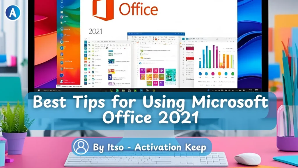 Person using keyboard shortcuts in Microsoft Office 2021