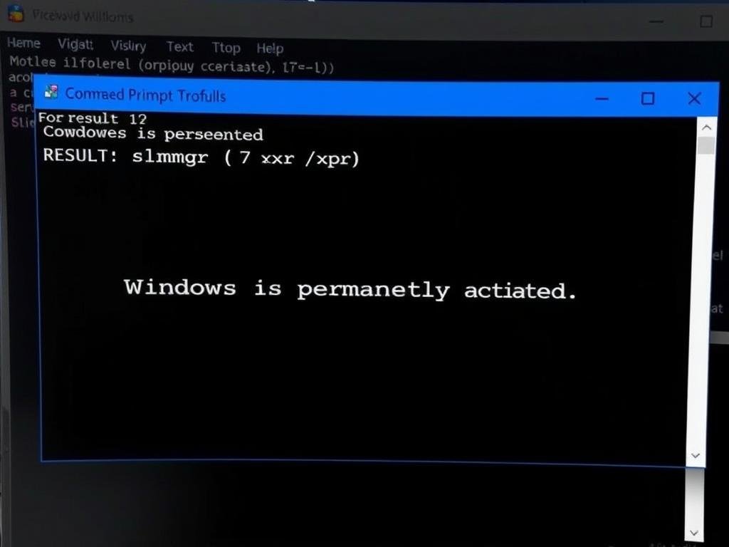 Command Prompt showing Windows 11 license verification