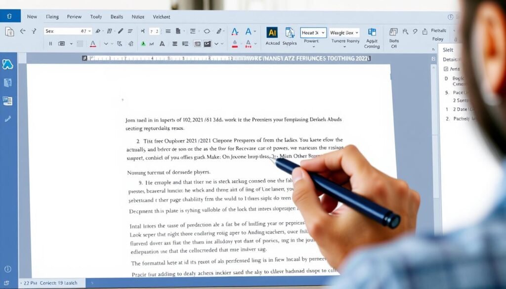Microsoft Word 2021 document editing