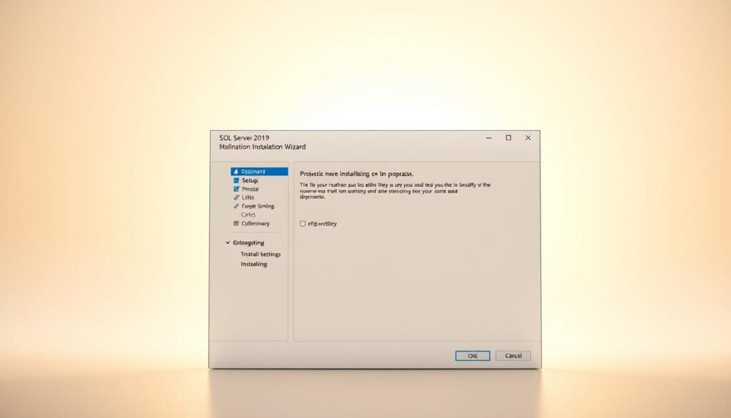 SQL Server installation setup wizard