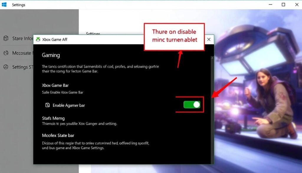 Windows Gaming settings showing how to disable Game DVR to fix Google Chrome flickering