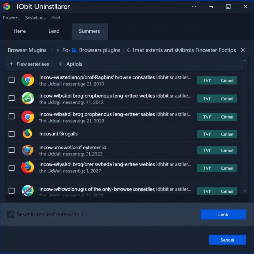 Browser plugin management in IObit Uninstaller