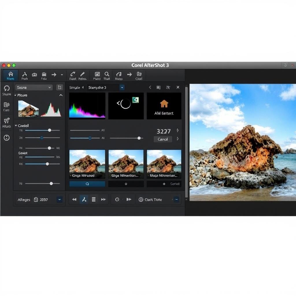 Corel AfterShot 3 photo editing interface