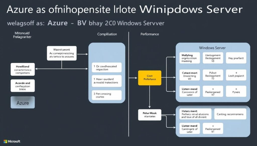 Decision flowchart for Azure vs Windows Server selection