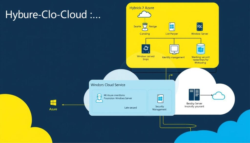 Hybrid cloud architecture combining Azure and Windows Server