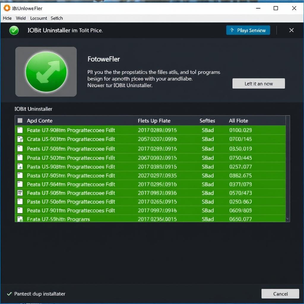 Leftover file scanner in IObit Uninstaller