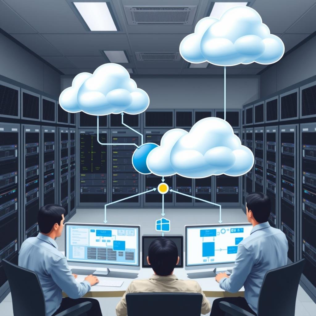 Mid-sized business hybrid cloud architecture