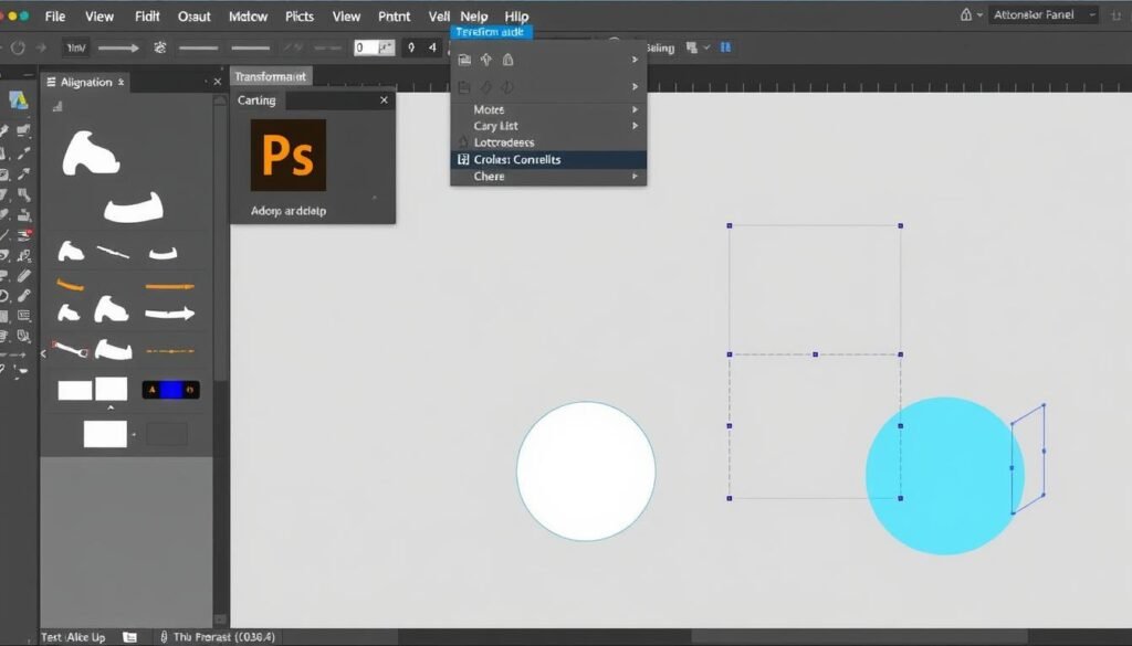 Object transformation and alignment in Adobe Illustrator