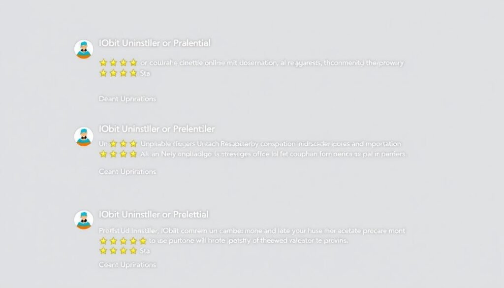 User testimonials and ratings for IObit Uninstaller