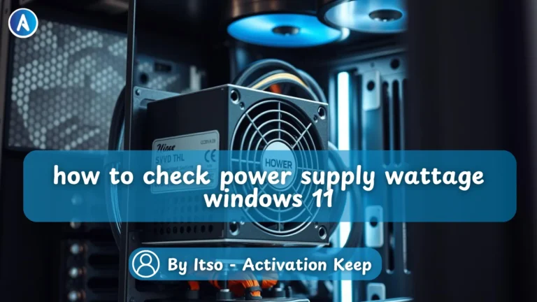 power supply wattage windows 11