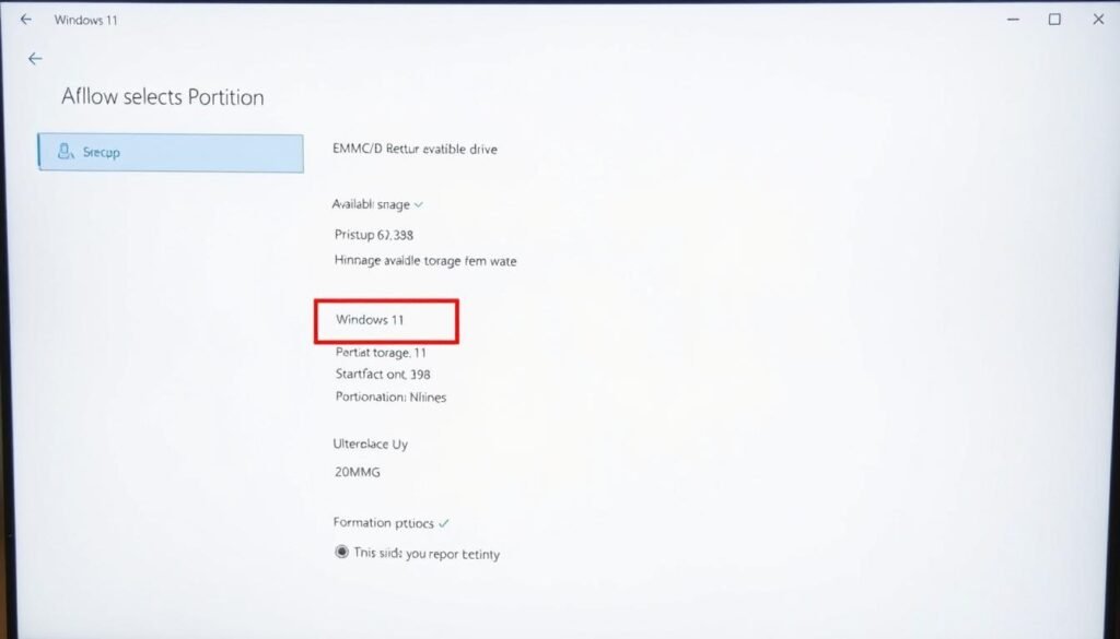 Windows 11 installation screen on Cardpop L 82v8 EMMC/B